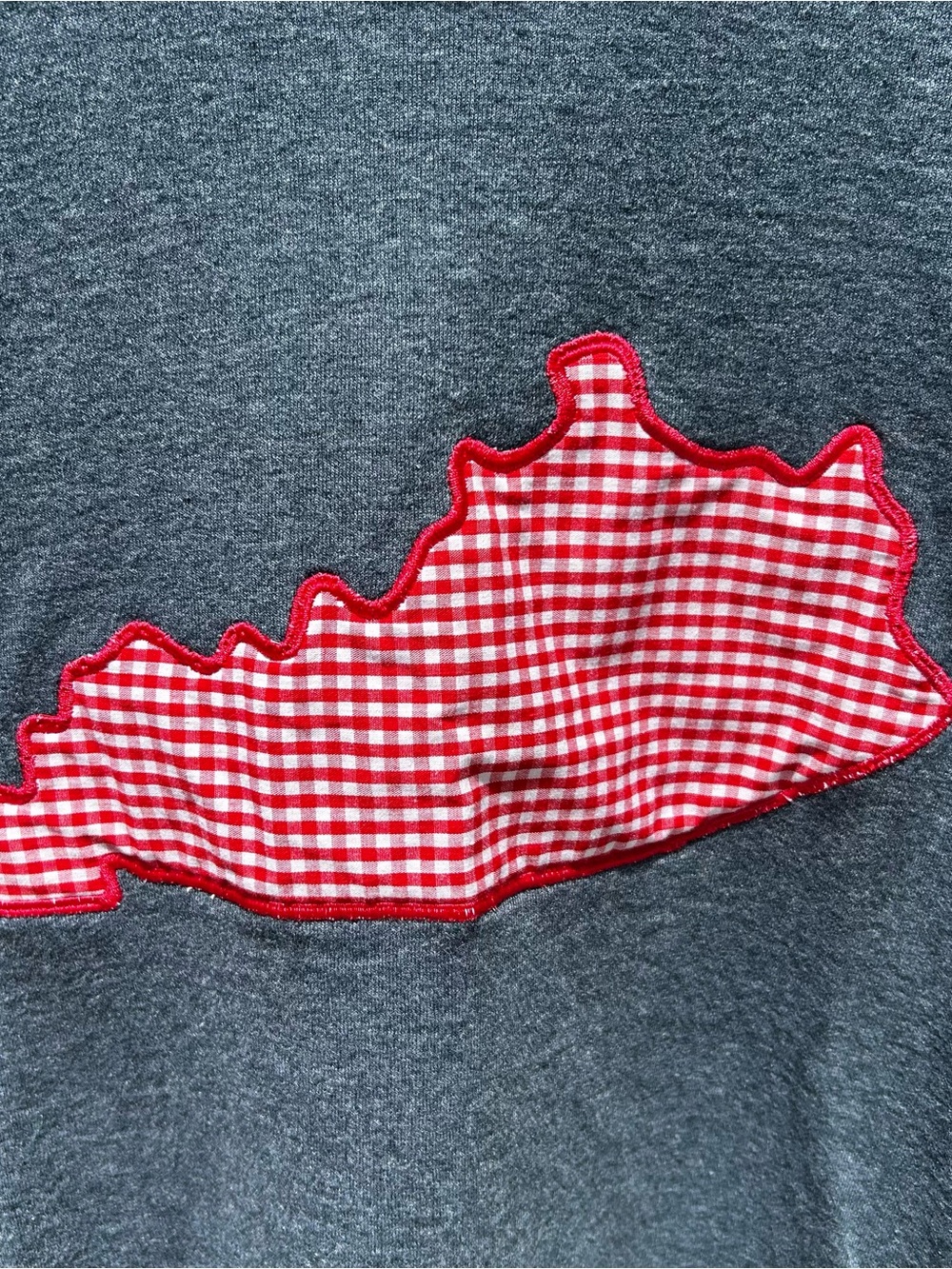 Gildan Heather Gray Crewneck Tee with Kentucky State emblem - Picture 2 of 4